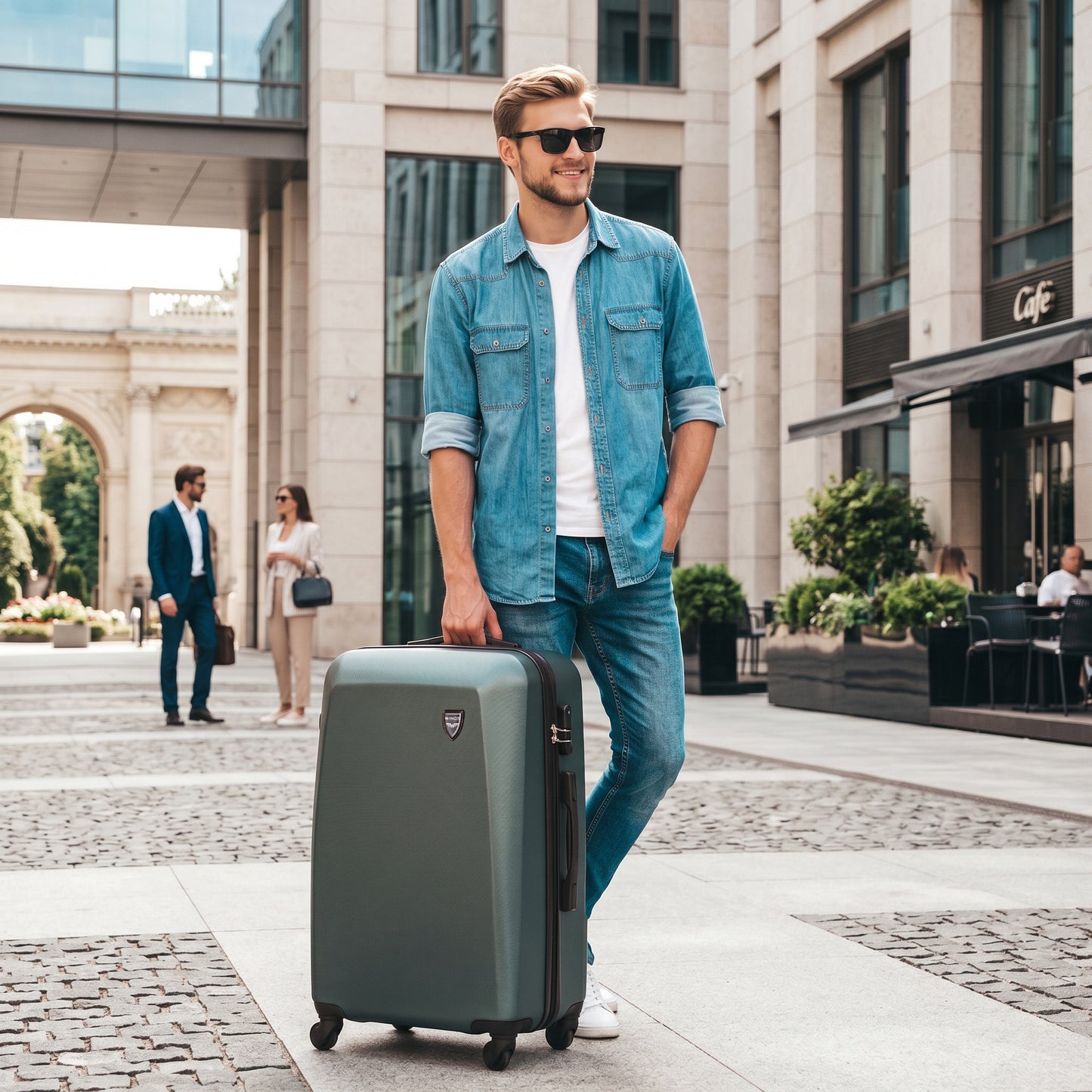 MEDIUM SUITCASE WINGS PLOVER 24" DARK GREEN