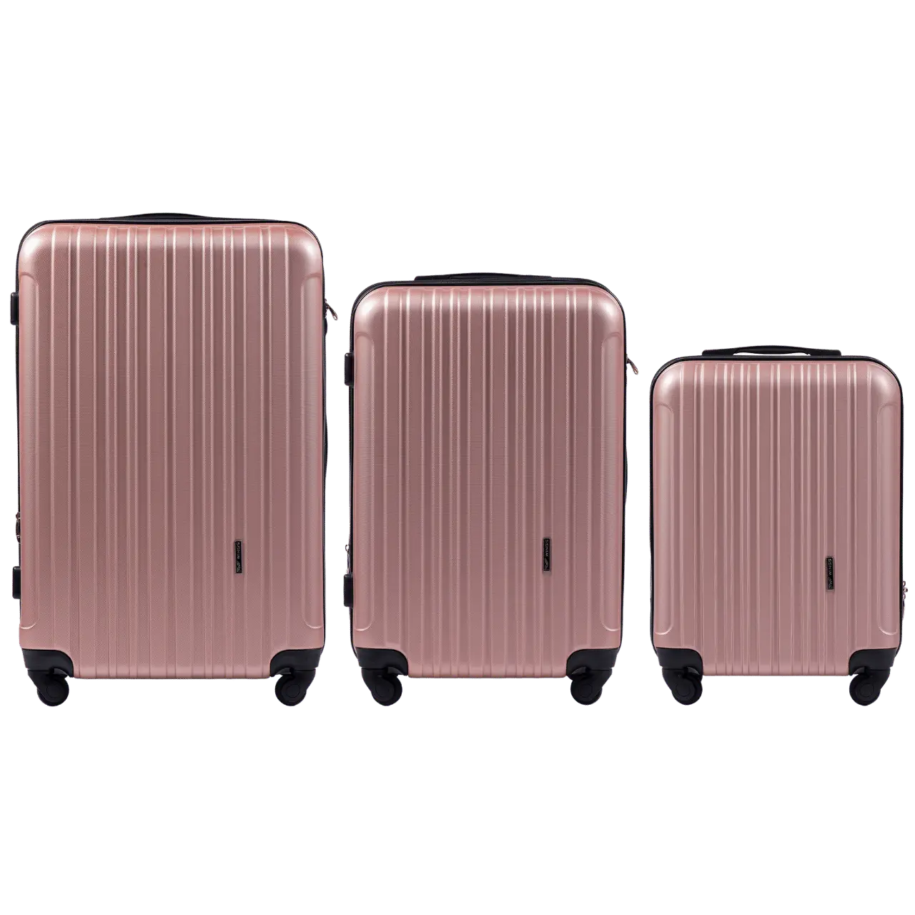 ZESTAW 3 WALIZEK WINGS FLAMINGO ROSE GOLD FLAMINGO COLLECTION
