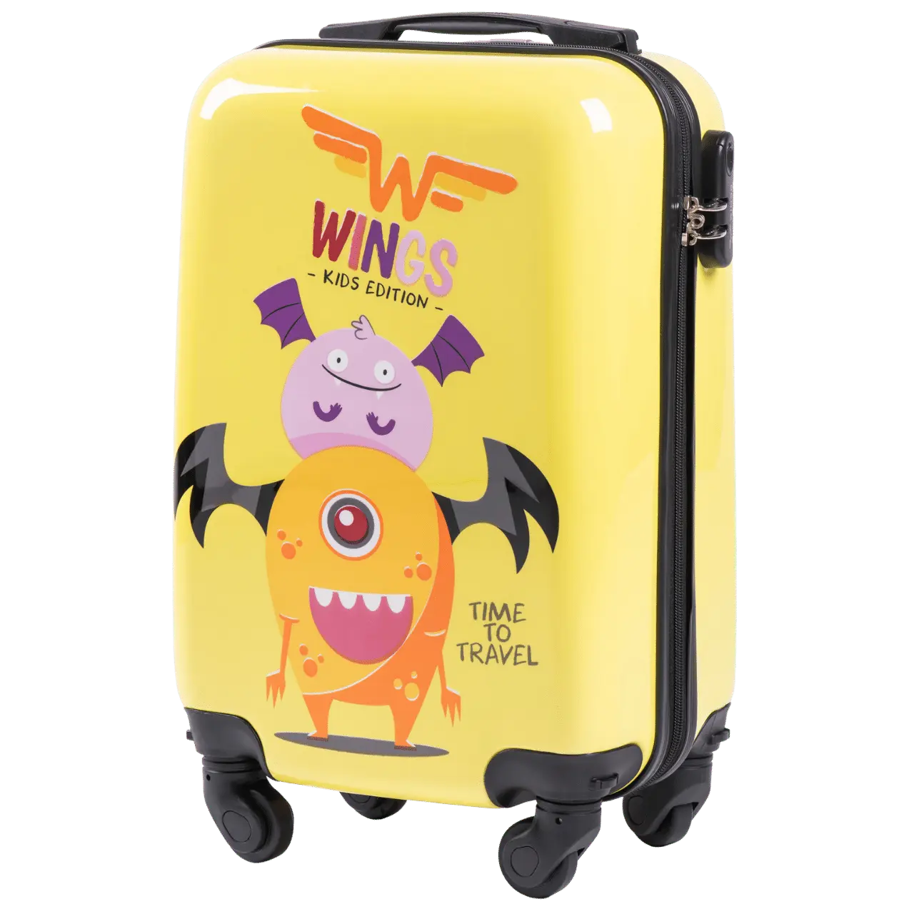 WINGS KIDS Walizka kabinowa twarda Jay Monster 18" KIDS COLLECTION