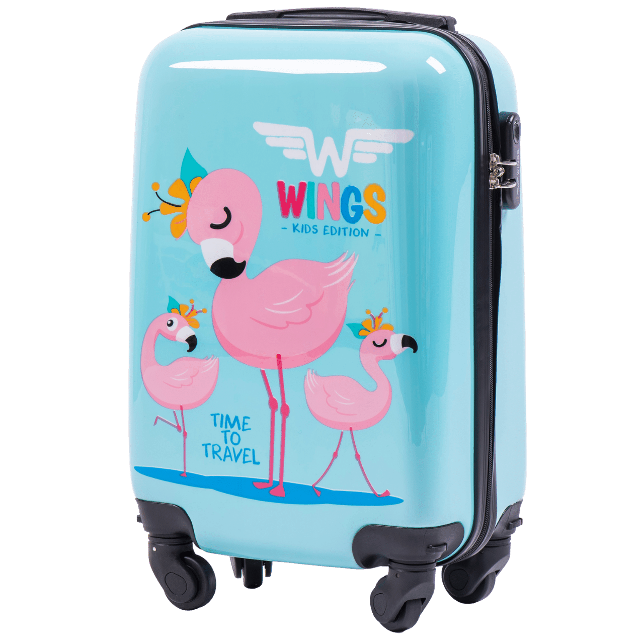 WINGS KIDS Walizka kabinowa twarda Jay Flamingo 18" KIDS COLLECTION