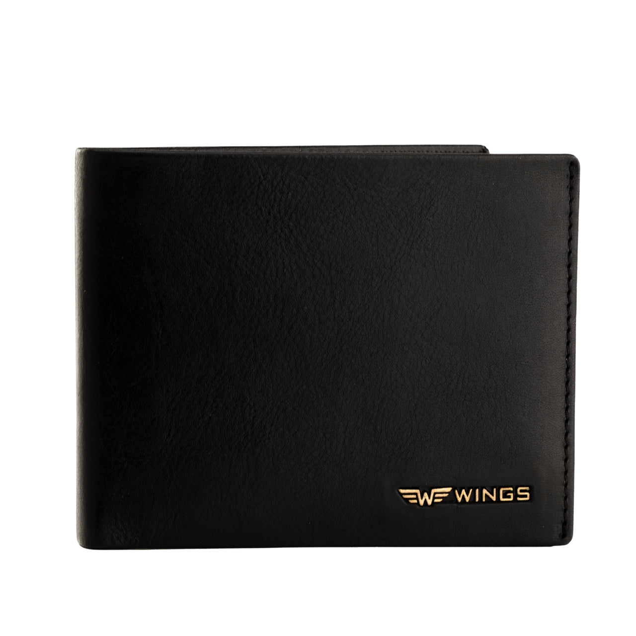 Herre sort WINGS pung i naturlæder af okse