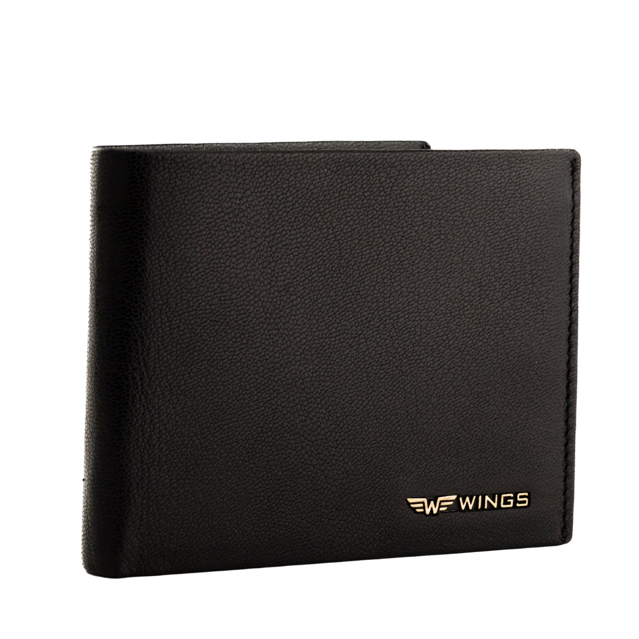 Pánská černá peněženka WINGS z přírodní kozí kůže