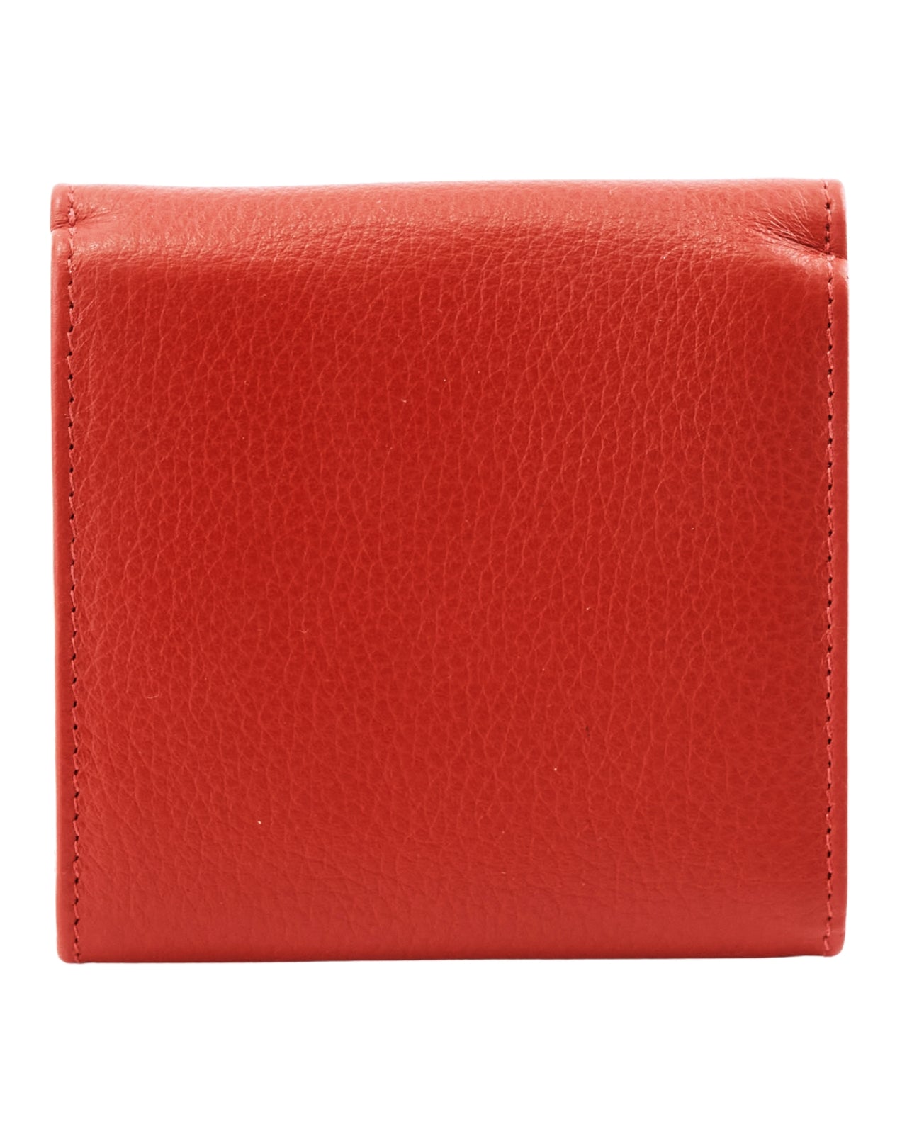 Kompaktowy portfel damski skórzany z ochroną RFID WINGS RED LEATHER COLLECTION