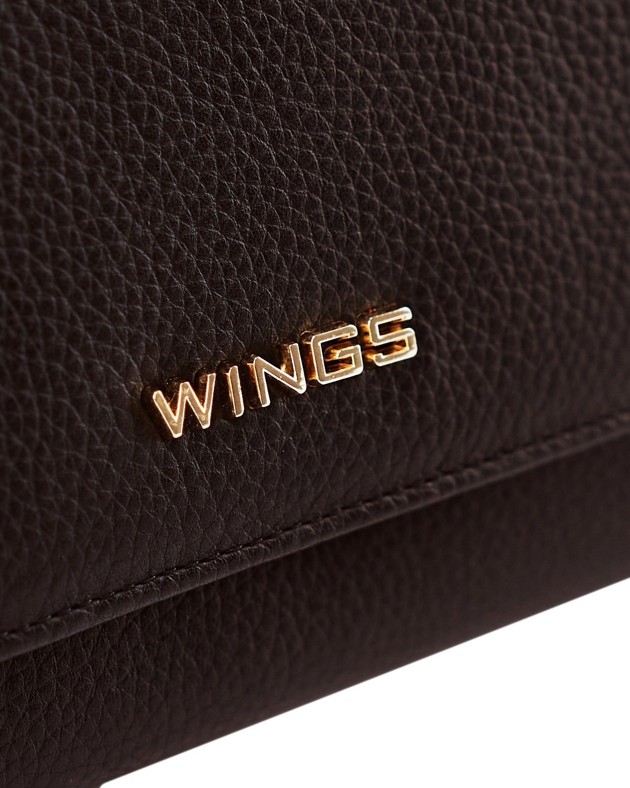 Pojemny portfel damski WINGS skórzany z ochroną RFID BLACK LEATHER COLLECTION