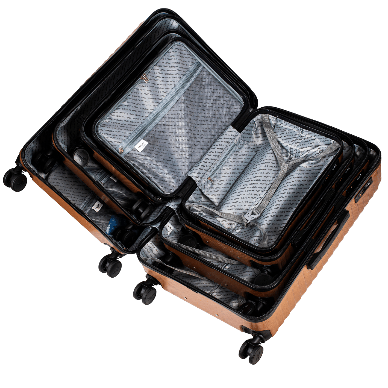 Vidēja izmēra koferis WINGS PC SEA EAGLE 24" MELNS