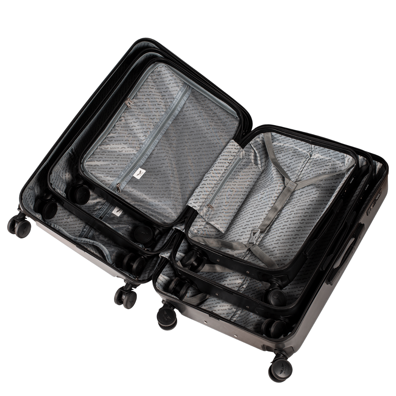 Súprava 3 kufrov Wings PC Golden Eagle ružová