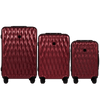 Set van 3 Wings PC Golden Eagle-koffers in WINE RED