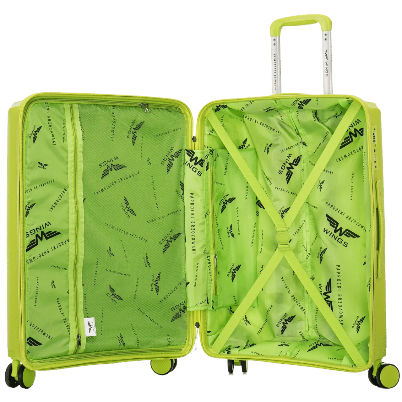 Set od 3 kofera Wings x Paprocki Brzozowski COCKATIEL – ZELENA