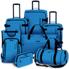 WINGS 7-in-1 set zachte koffers ROOK blue
