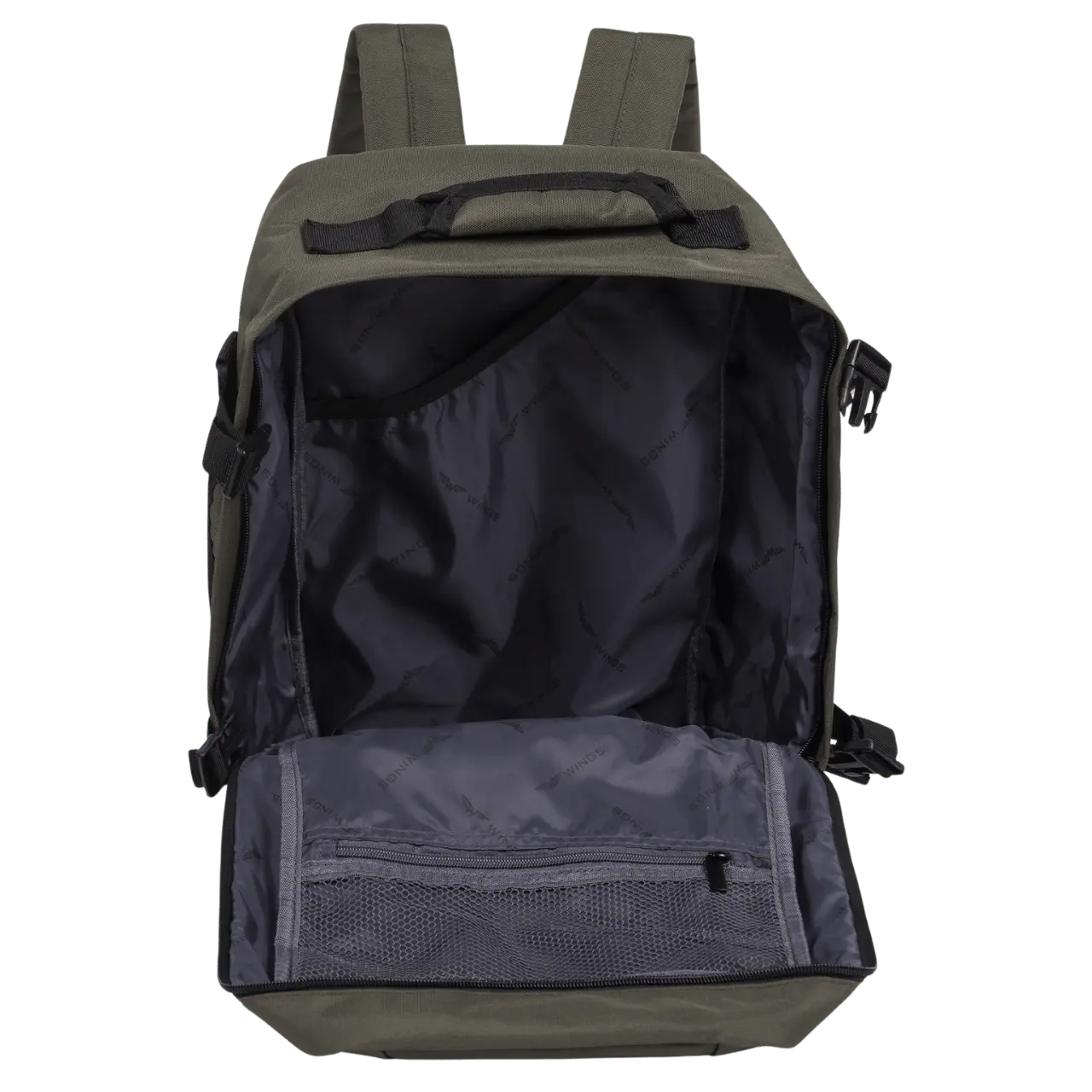 WINGS Komplet podróżny 2w1 plecak + walizka S 20" PARTRIGE Dark Green PARTRIGE COLLECTION