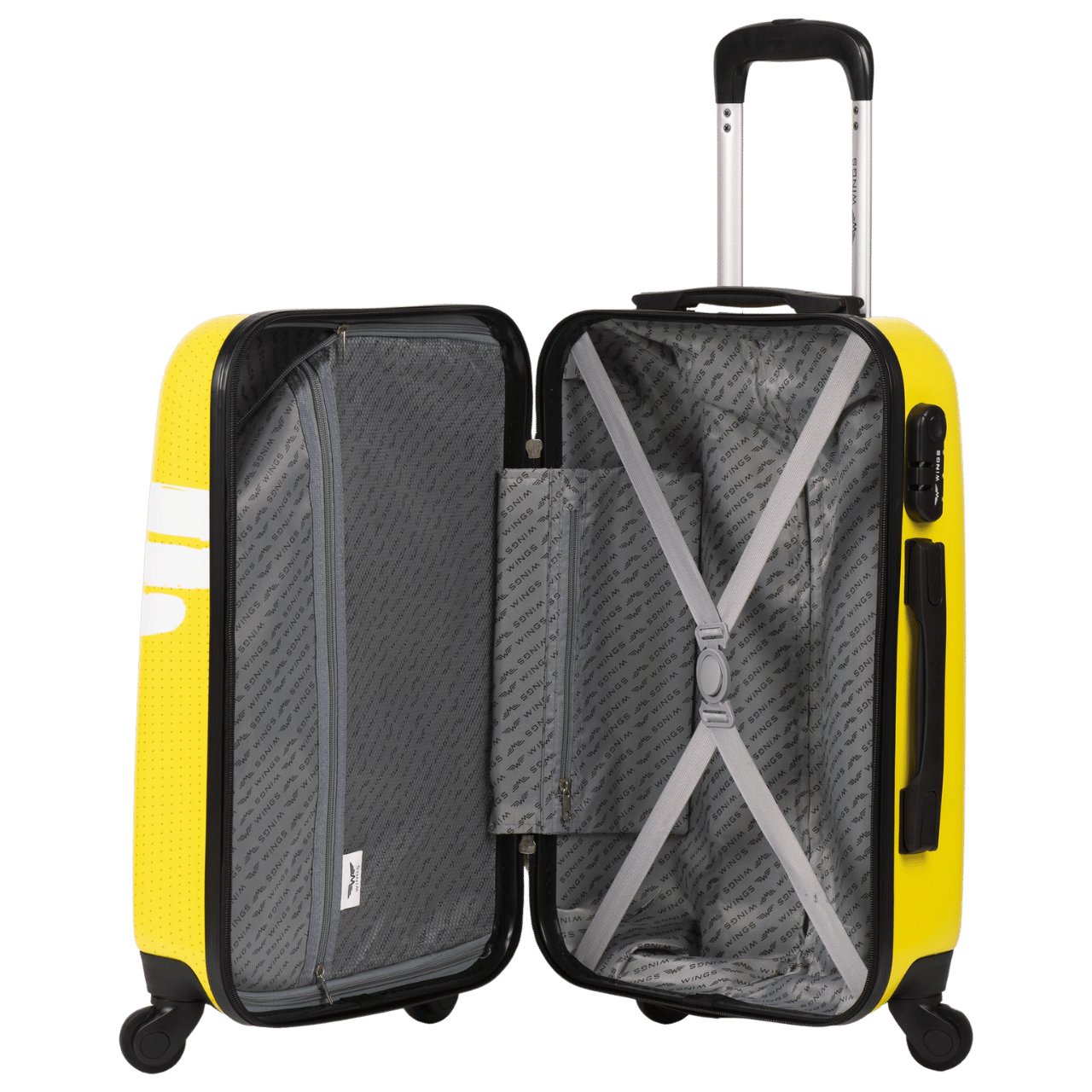 WINGS HARD KIDS CABIN SUITCASE YELLOW ROBOT S 20"