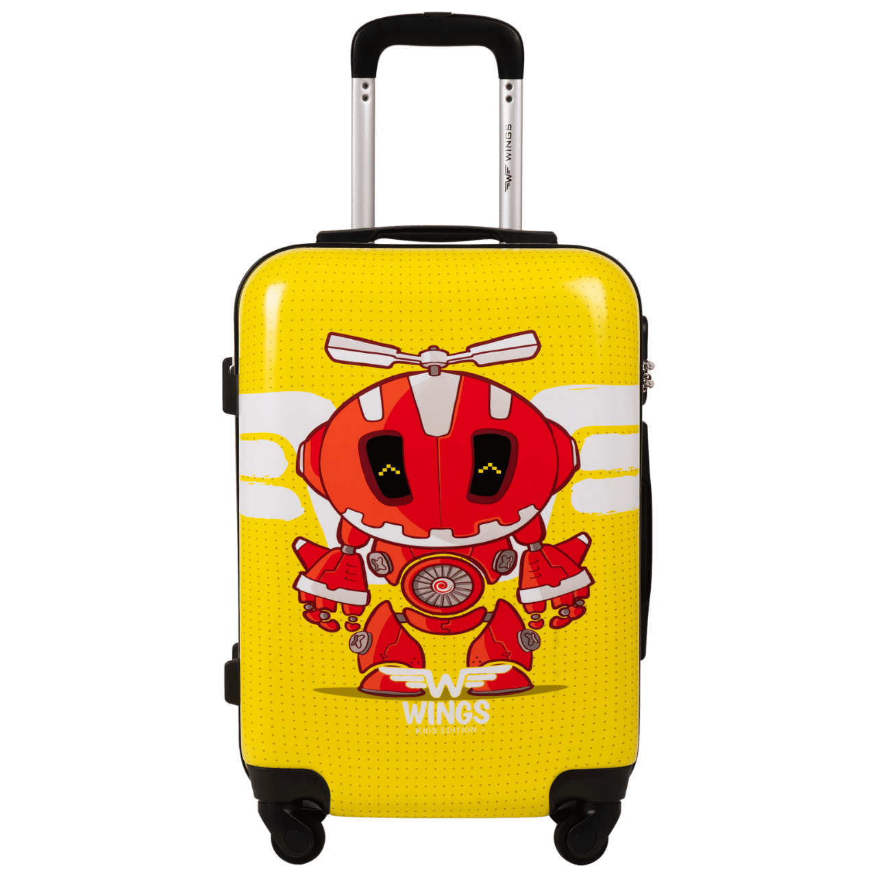 WALIZKA KIDS KABINOWA TWARDA WINGS YELLOW ROBOT S 20" KIDS COLLECTION