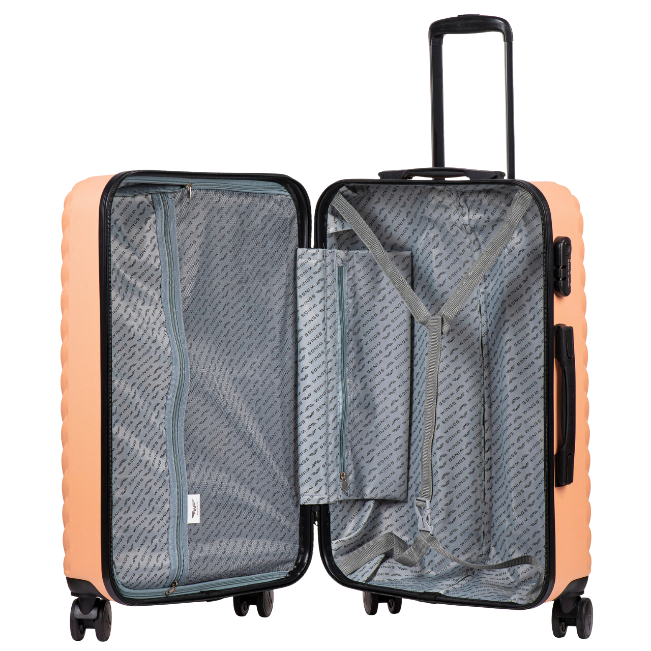Didelis lagaminas WINGS SWAN 28" purvinai rožinis