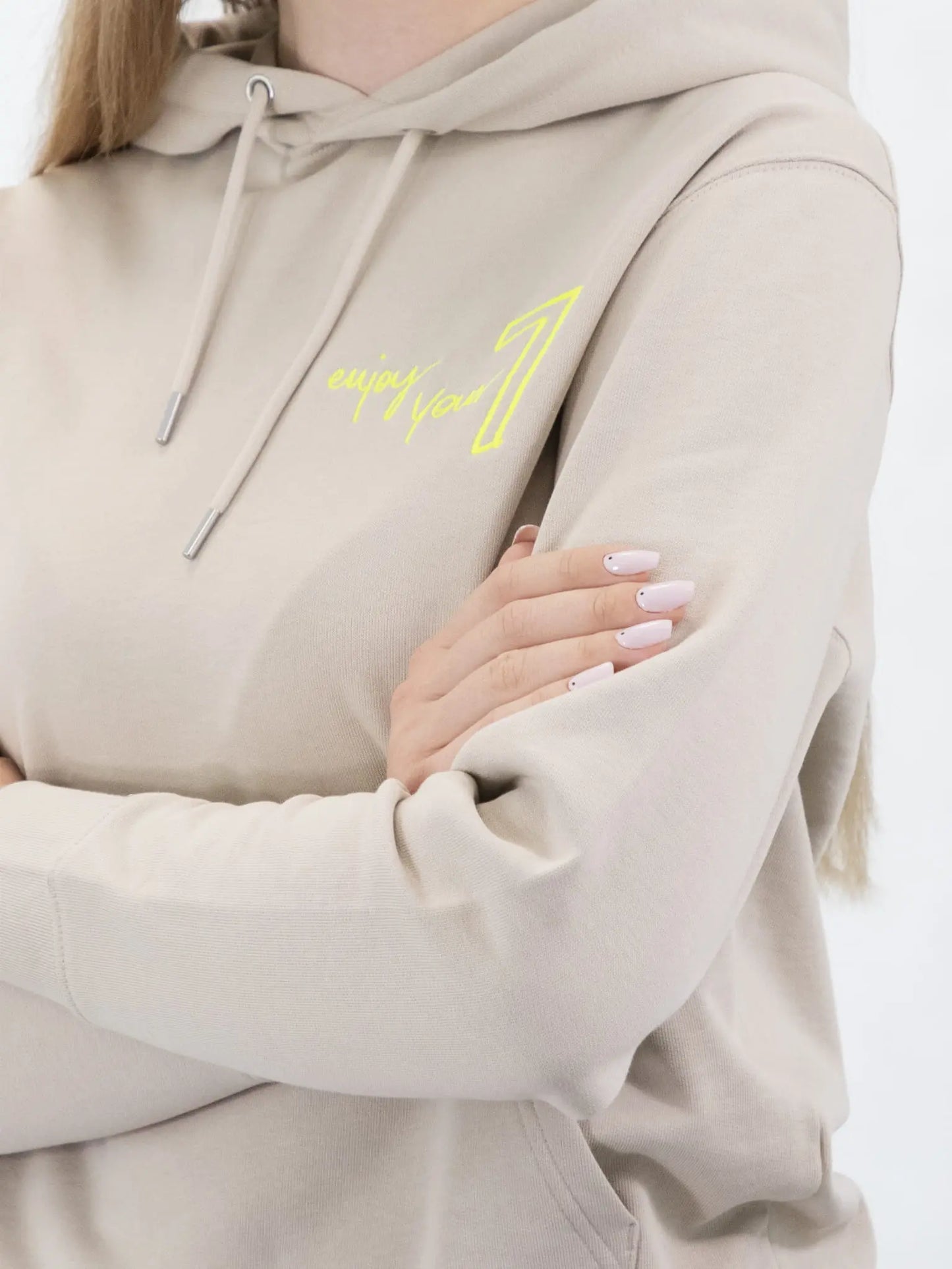 Beige Oversize-Sweatshirt mit Wings x Paprocki & Brzozowski Stickerei Unisex