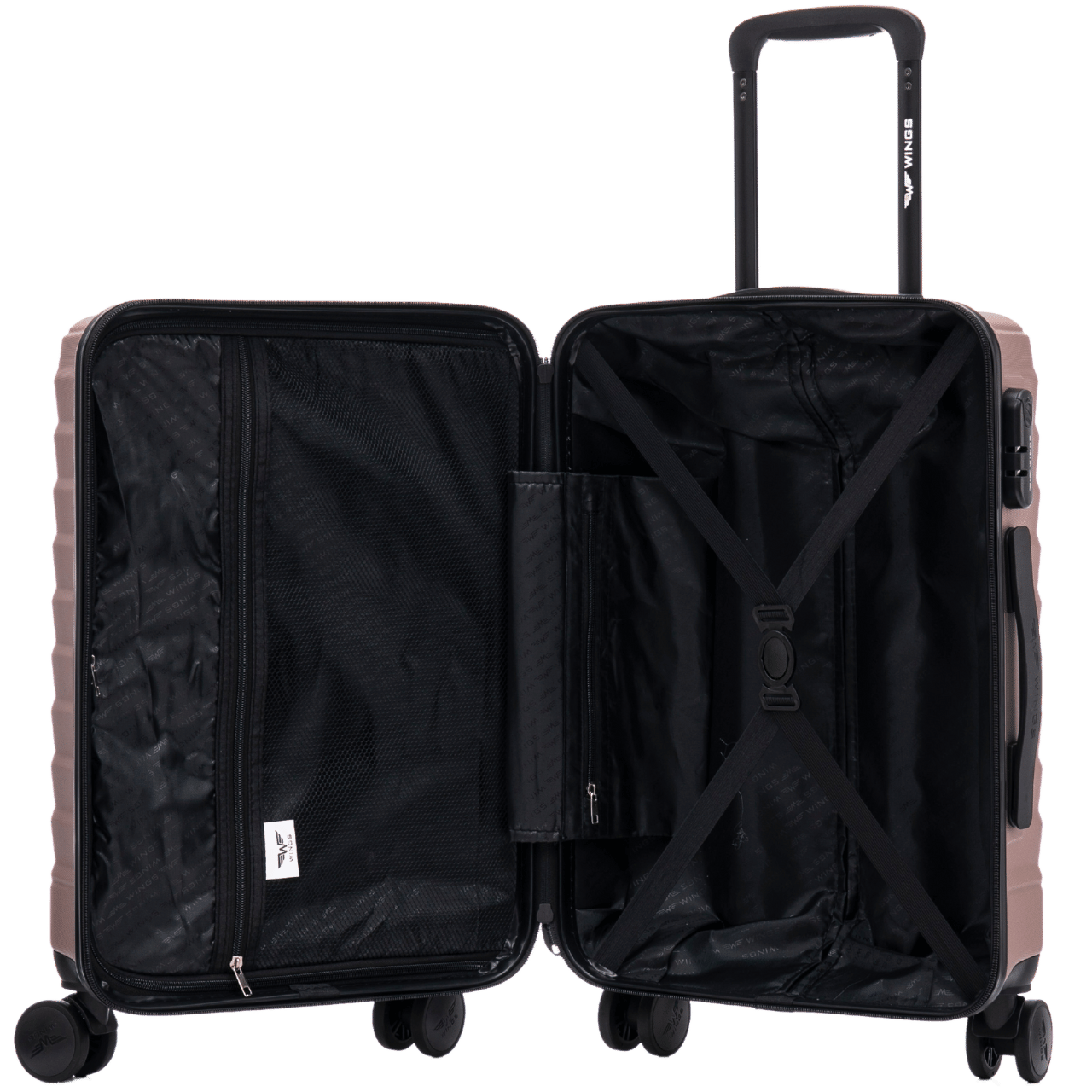 Кабинен куфар Wings PEAFOWL 20" РОЗОВ ЗЛАТО