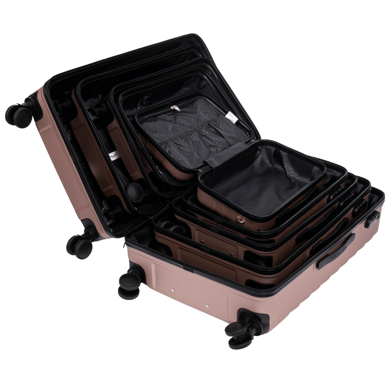 Zestaw 4 walizek Wings PEAFOWL ROSE GOLD PEAFOWL COLLECTION