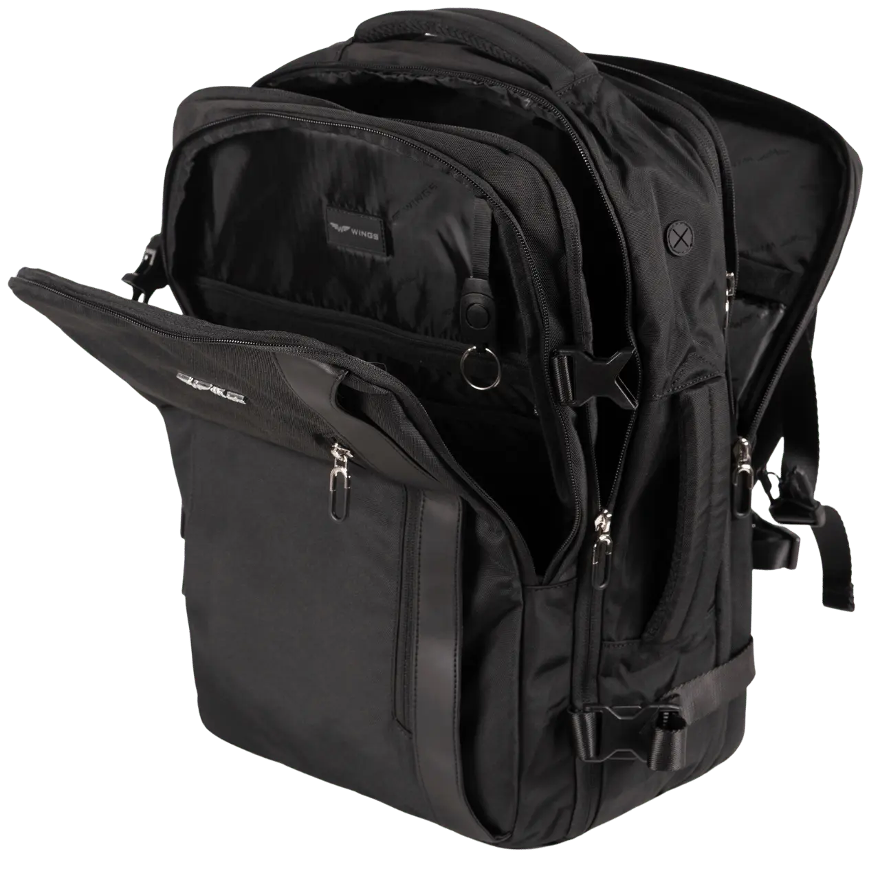 WINGS Plecak wielofunkcyjny SKYLARK poszerzany BLACK SKYLARK COLLECTION