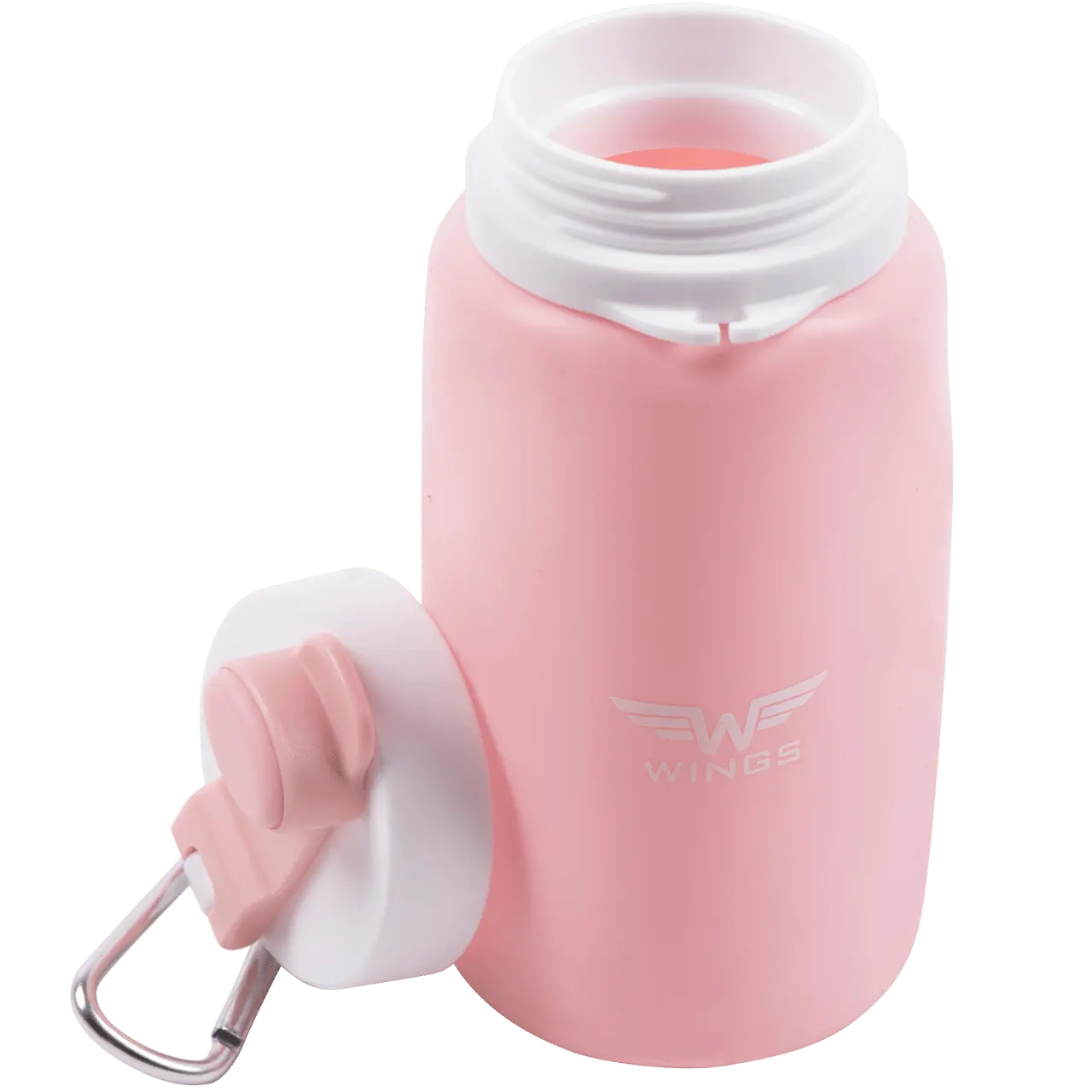 WINGS Butelka podróżna BIDON 550ml PINK TRAVEL MUST HAVE