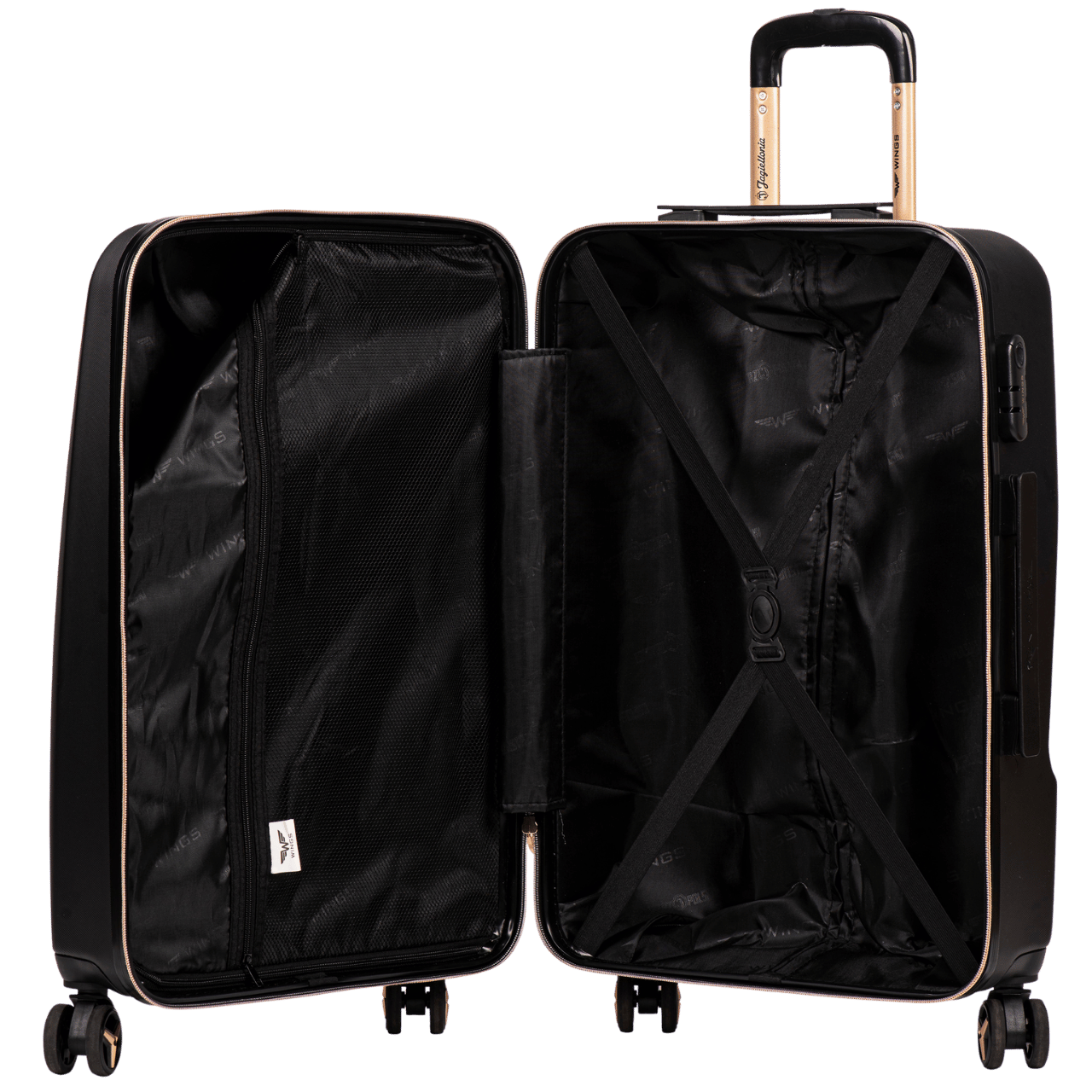 Walizka średnia Wings x Jagiellonia 24" BLACK WINGS x JAGIELLONIA