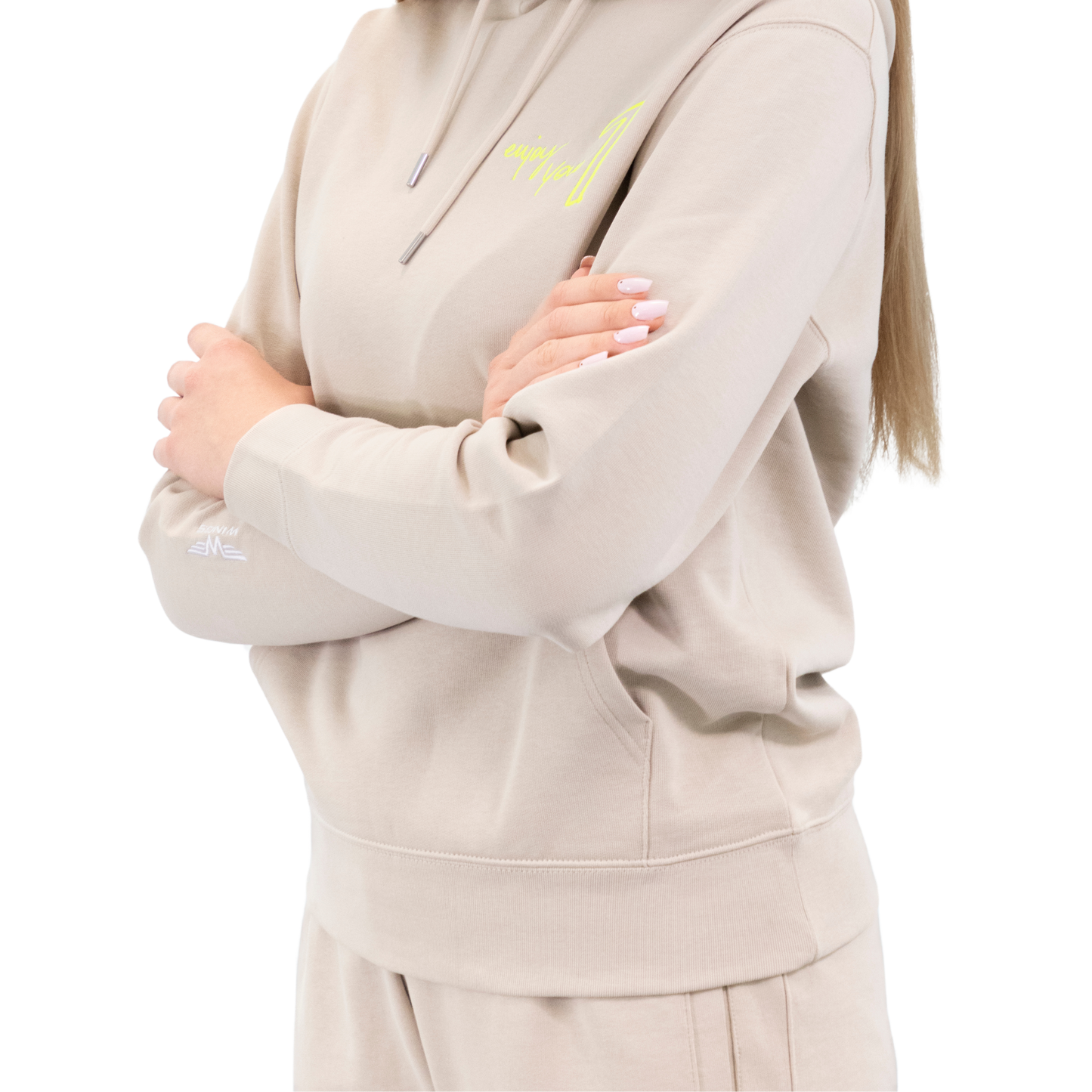 Beżowy komplet Dresowy OVERSIZE z haftem Wings x Paprocki & Brzozowski UNISEX WINGS X PAPROCKI BRZOZOWSKI