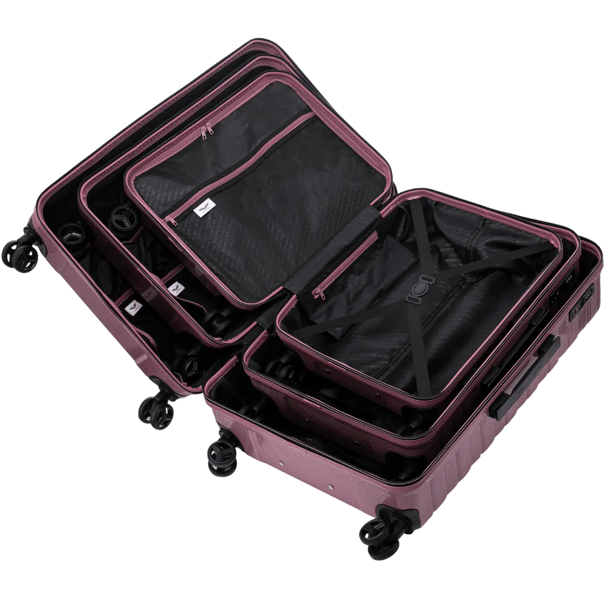 Zestaw 3 walizek Wings CRAKE POLICARBON 100% ROSE GOLD CRAKE COLLECTION