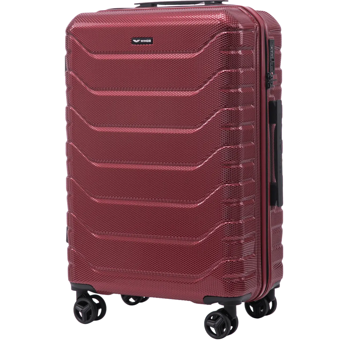Zestaw 3 walizek Wings CRAKE POLICARBON 100% WINE RED CRAKE COLLECTION
