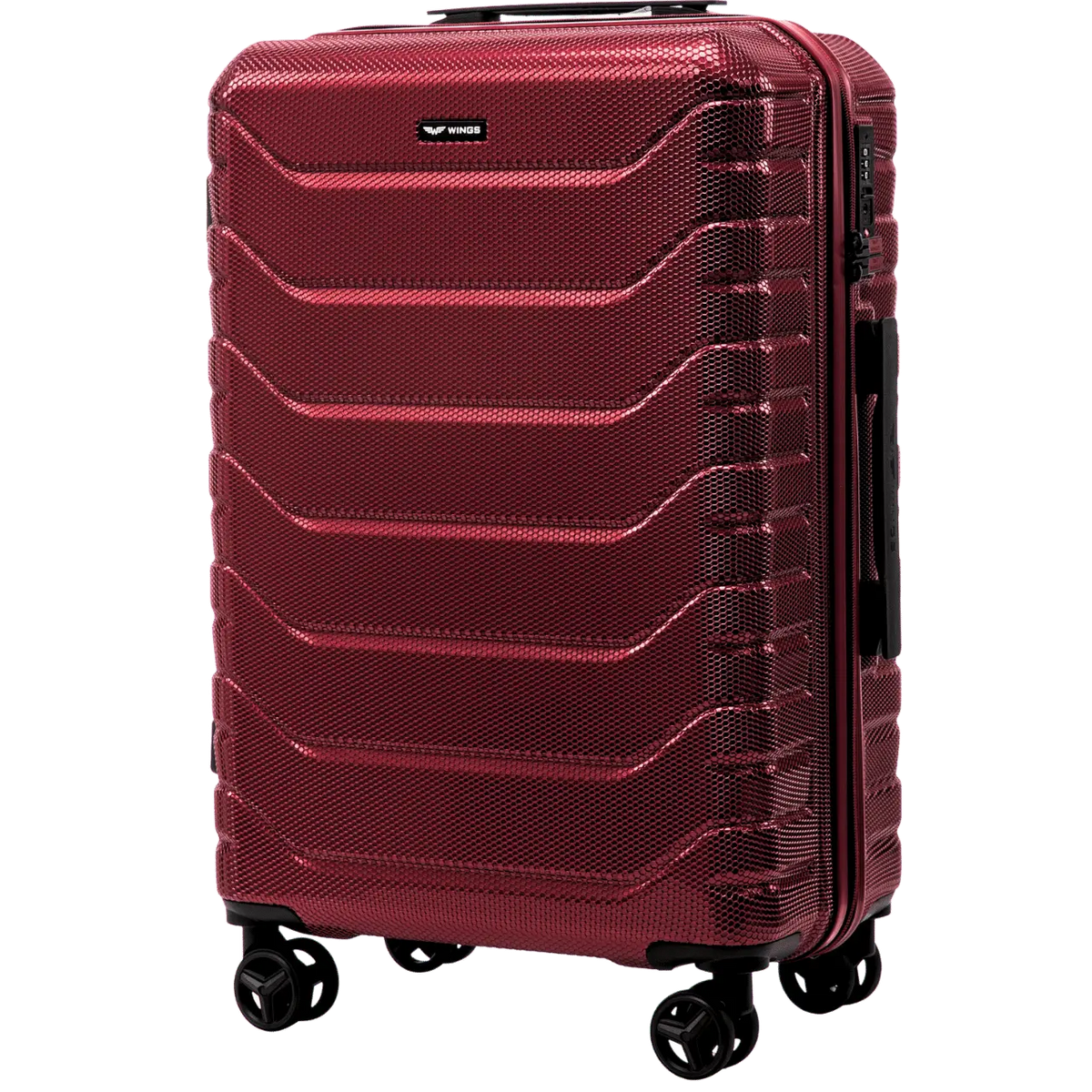 Zestaw 4 walizek Wings CRAKE POLICARBON 100% WINE RED CRAKE COLLECTION