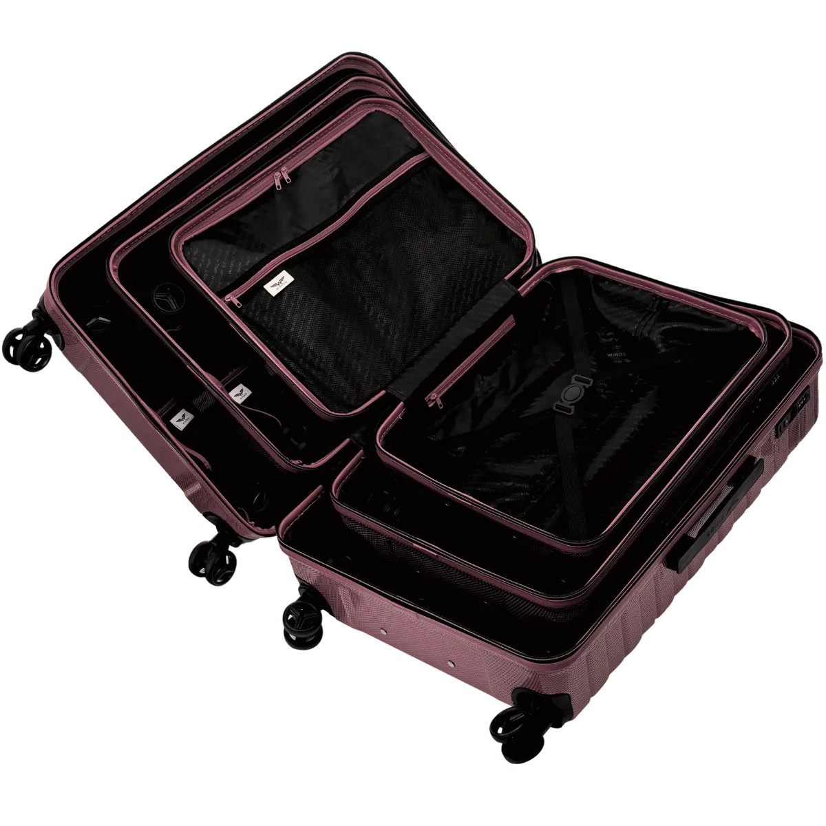 Zestaw 4 walizek Wings CRAKE POLICARBON 100% DARK GREY CRAKE COLLECTION
