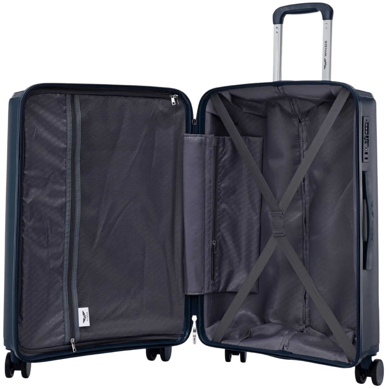 Кабинен куфар Wings COCKATIEL полипропилен 20" СИН