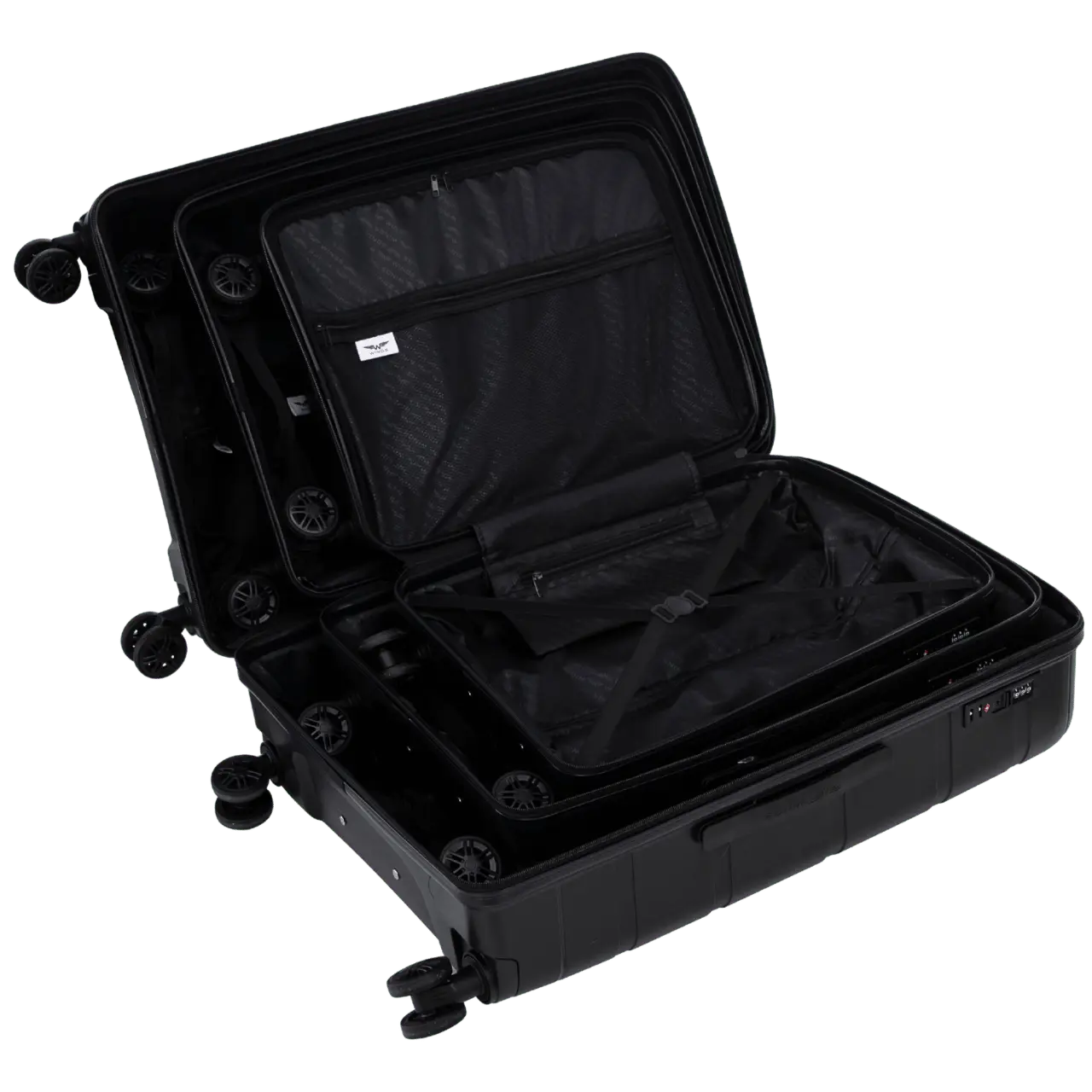 Komplet 3 walizek Wings HAWFINCH 2.0 polipropylen BLACK HAWFINCH COLLECTION