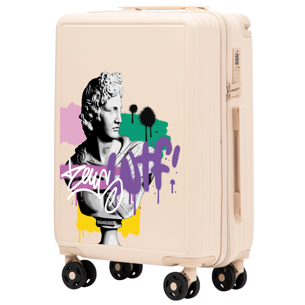 Wings ABS+ Cabin Suitcase 20" Customized DIRTY WHITE ZEUS
