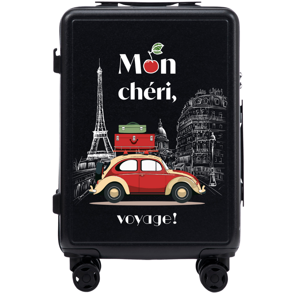 Kabínový kufor Wings ABS+ 20" Customized Čierny MON CHERI