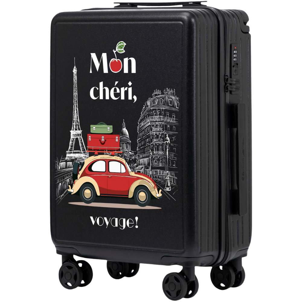 Kabínový kufor Wings ABS+ 20" Customized Čierny MON CHERI