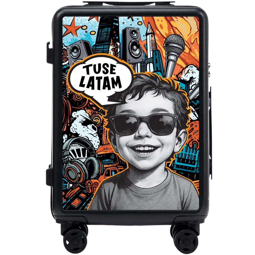 Walizka kabinowa Wings x TUSE Customized 20" BOY BLACK customized