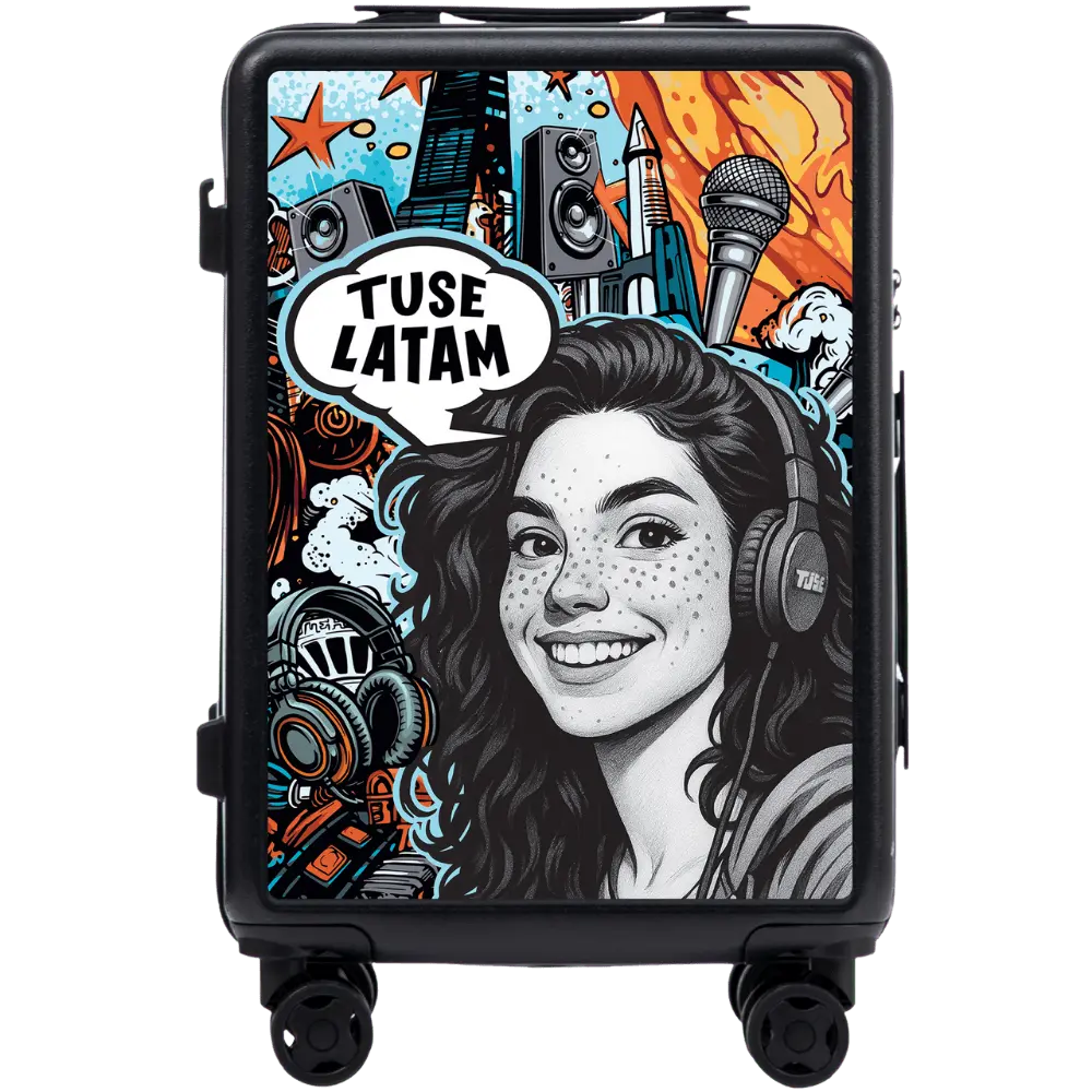 Walizka kabinowa Wings x TUSE Customized 20" GIRL BLACK customized