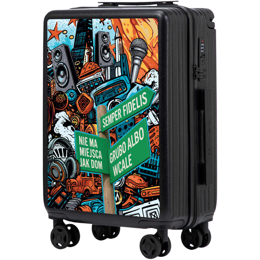 Cabin Wings ABS+ Suitcase 20" Customized Tuse Pih BLACK