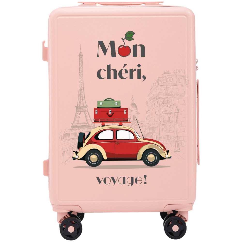 Kabínový kufor Wings ABS+ 20" Customized Jemne ružový MON CHERI