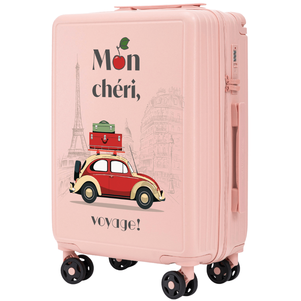 Kabínový kufor Wings ABS+ 20" Customized Jemne ružový MON CHERI