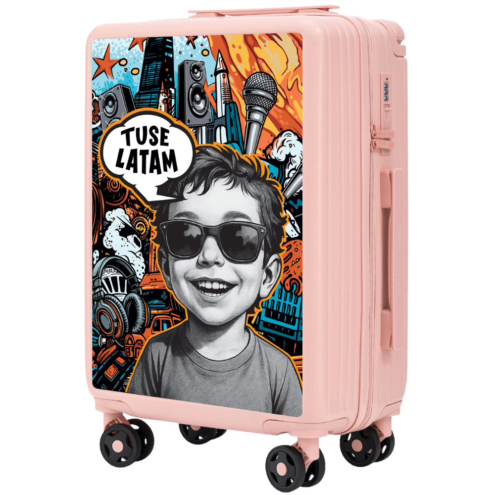 Walizka kabinowa Wings x TUSE Customized 20" BOY SOFT PINK customized