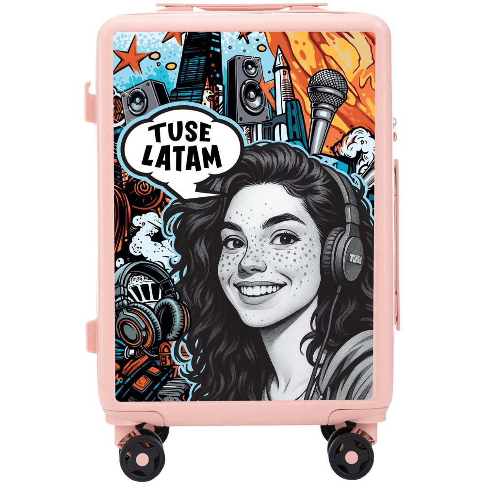 Wings x TUSE Cabin Suitcase Customized 20" GIRL SOFT PINK