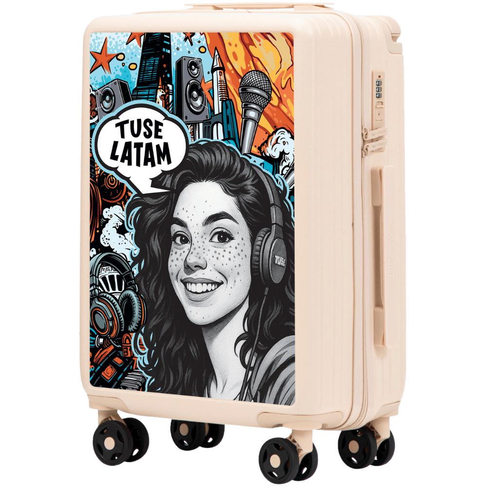 Wings x TUSE Cabin Suitcase Customized 20" GIRL DIRTY WHITE