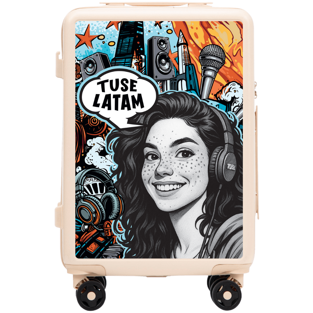 Wings x TUSE Cabin Suitcase Customized 20" GIRL DIRTY WHITE