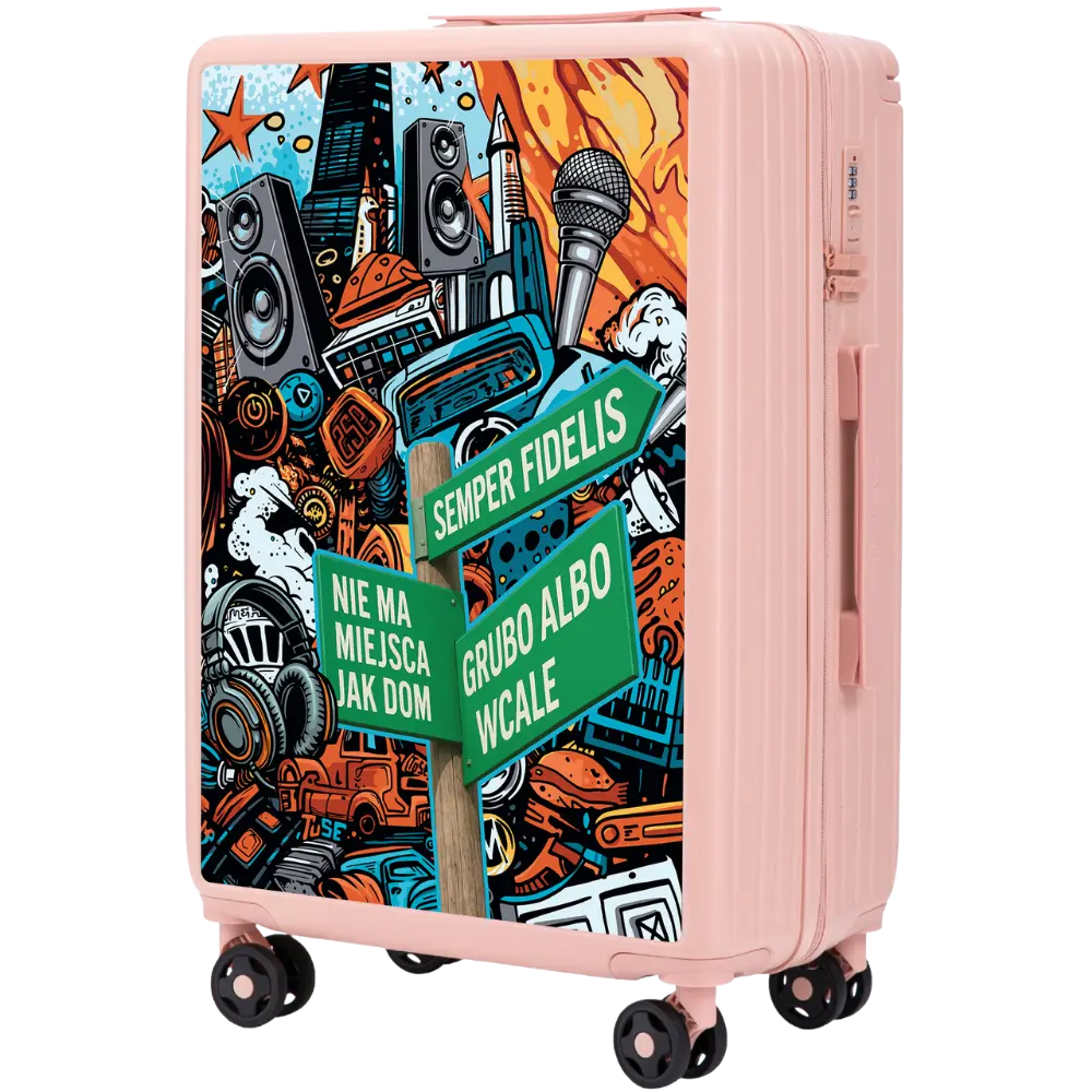 Walizka średnia Wings ABS+ 24" Customized Tuse Pih SOFT PINK customized