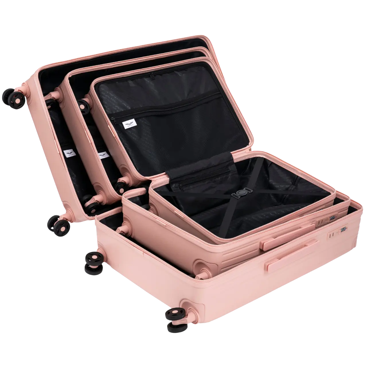 Walizka średnia Wings ABS+ 24" Customized Tuse Pih SOFT PINK customized