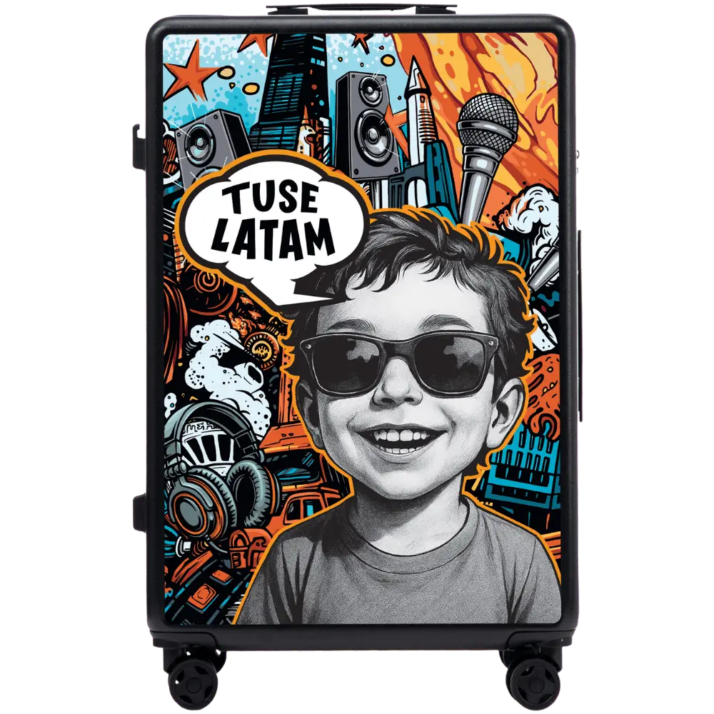 Walizka kabinowa Wings x TUSE Customized 28" BOY BLACK customized