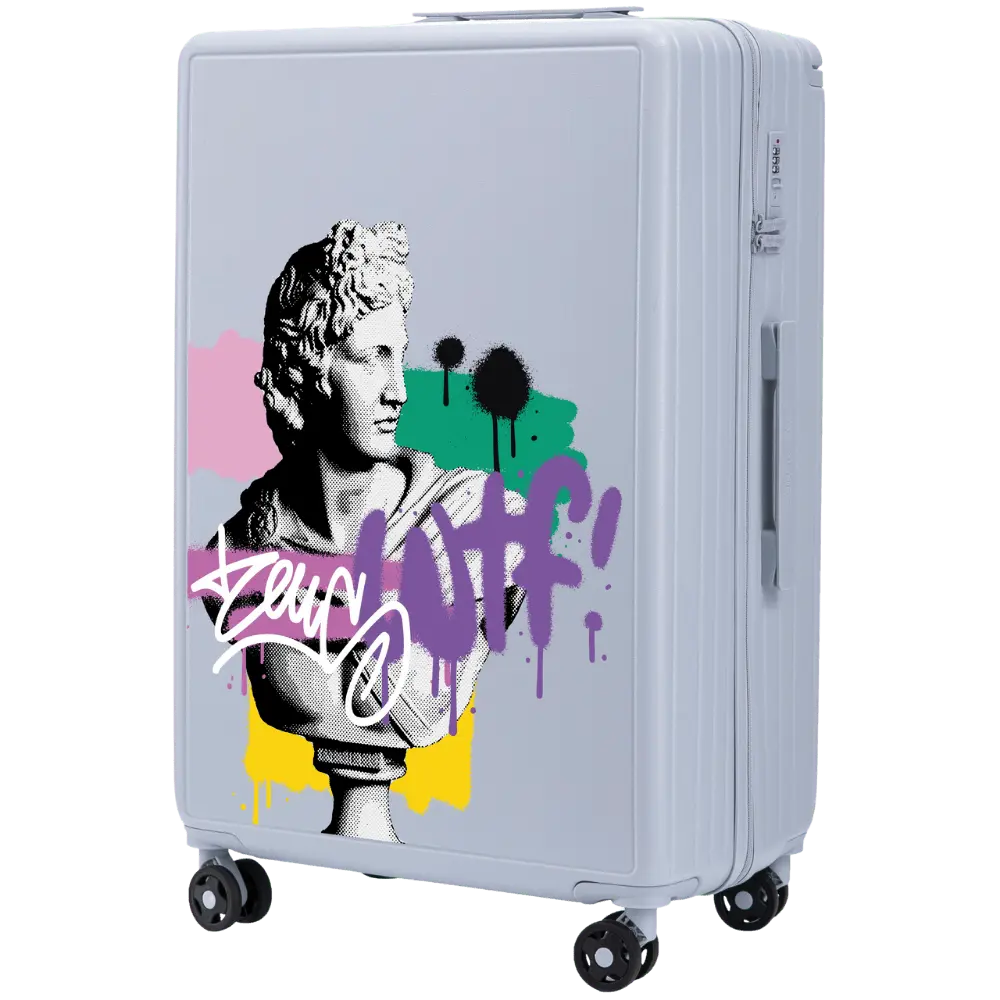 Walizka duża Wings ABS+ 28" Customized PASTEL BLUE ZEUS customized