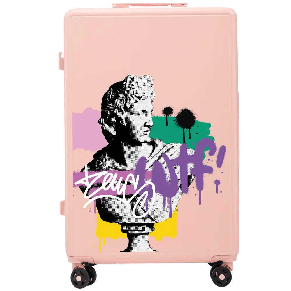 Walizka duża Wings ABS+ 28" Customized SOFT PINK ZEUS customized