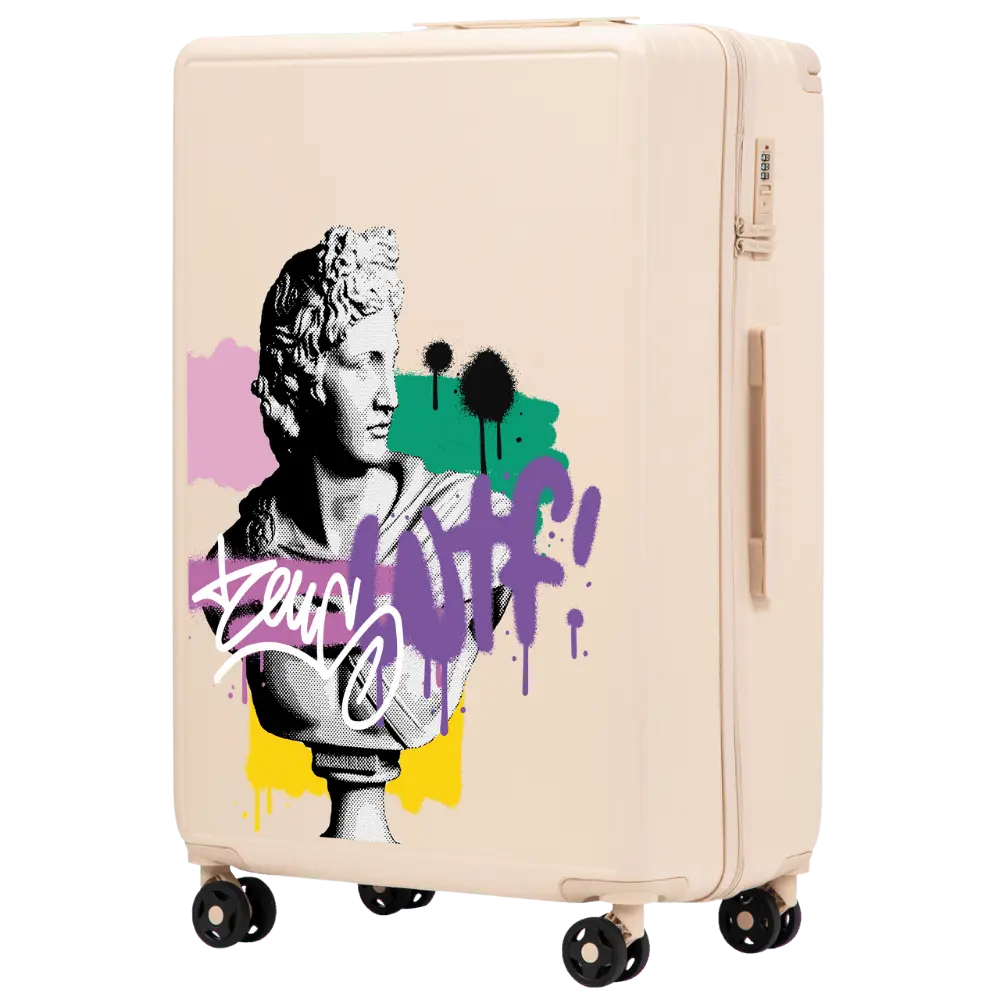 Walizka duża Wings ABS+ 28" Customized DIRTY WHITE ZEUS customized