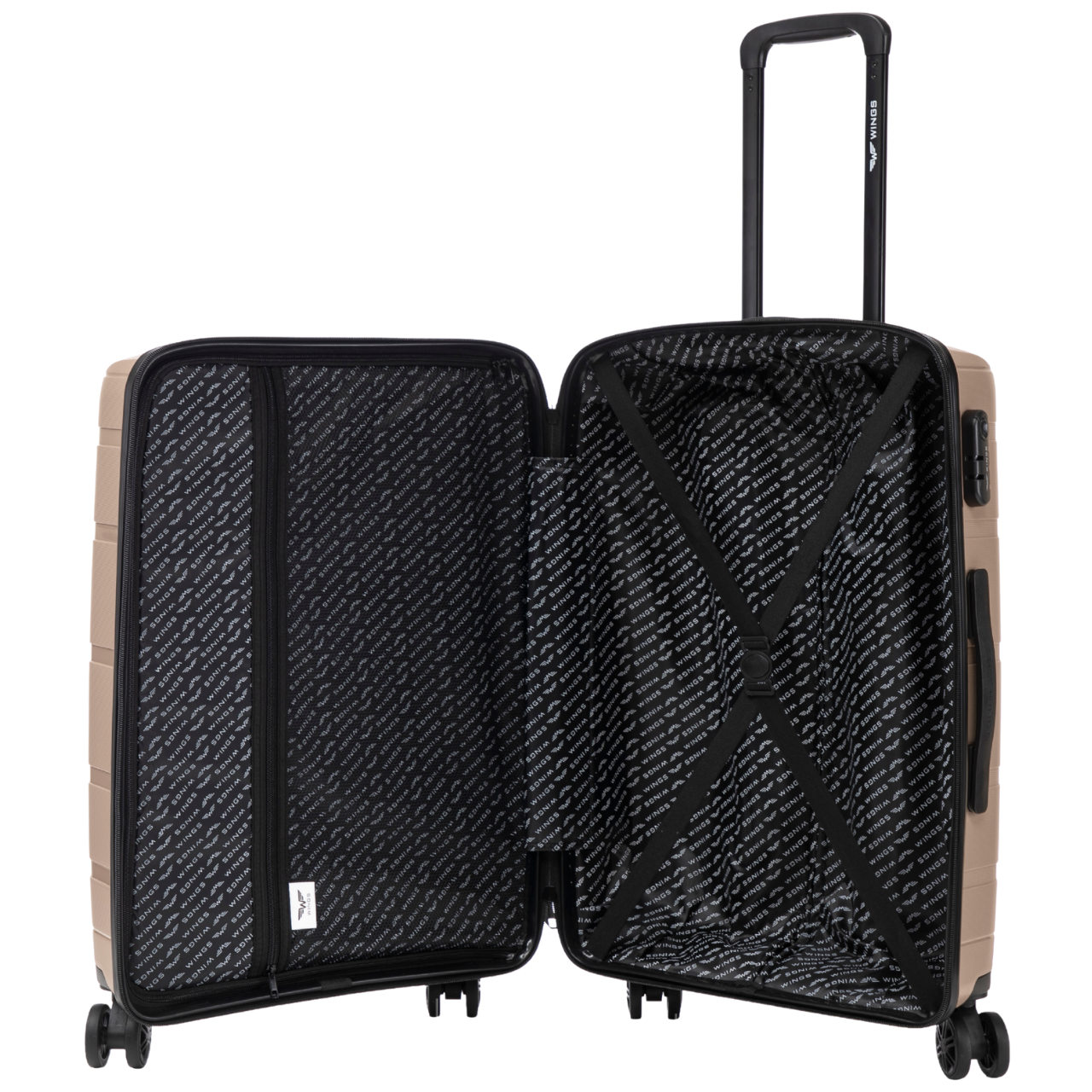 Súprava 3 kufrov Wings HAWFINCH 3.0 ŠAMPANSKÉ