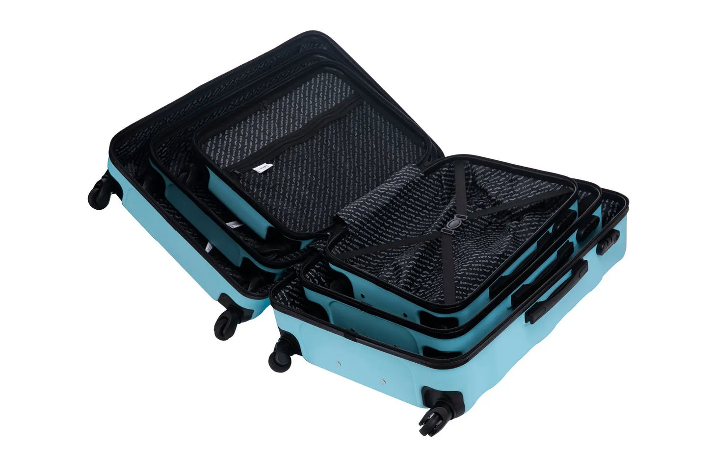 Komplet 3 WALIZEK Wings ABS+ VULTURE Light Blue VULTURE COLLECTION